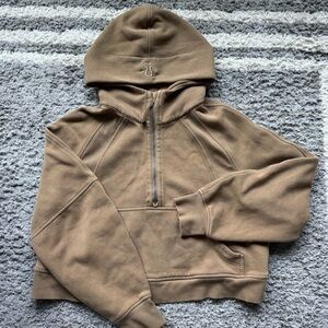 Brown Lululemon Quarter-zip Scuba